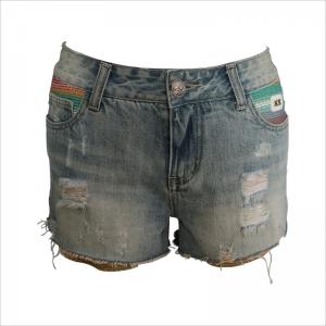 nice design rip denim short WS001