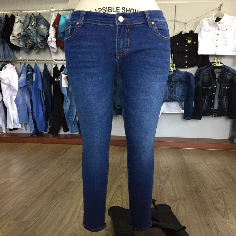 bleach wash rip hem skinny jeans WS109057