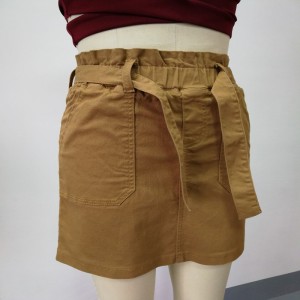 Khaki ladies with belt skirts WS323